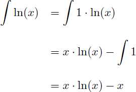 comment trouver la primitive de lnx